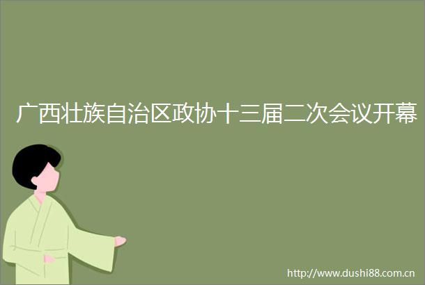 广西壮族自治区政协十三届二次会议开幕
