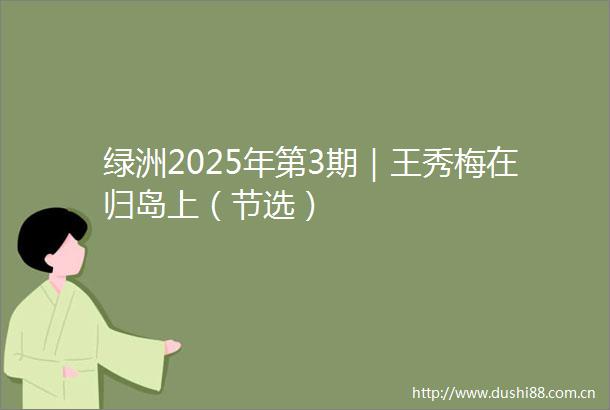 绿洲2025年第3期｜王秀梅在归岛上（节选）
