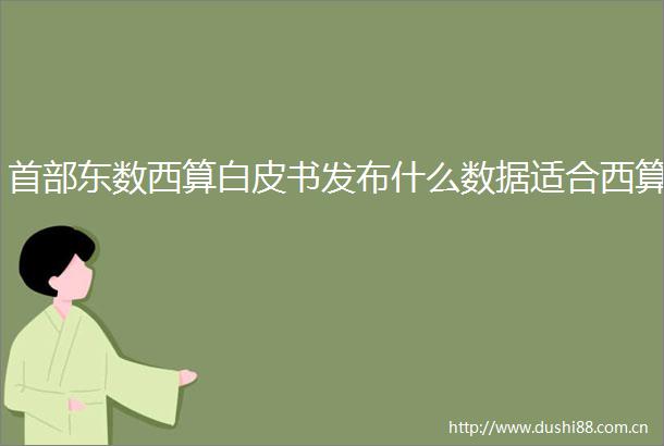 首部东数西算白皮书发布什么数据适合西算