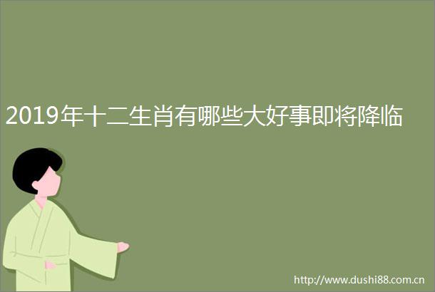 2019年十二生肖有哪些大好事即将降临