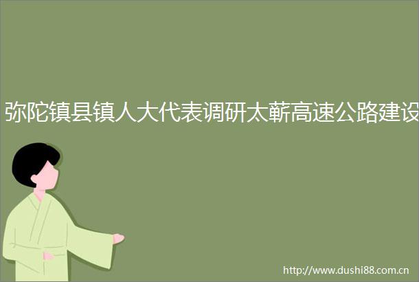 弥陀镇县镇人大代表调研太蕲高速公路建设