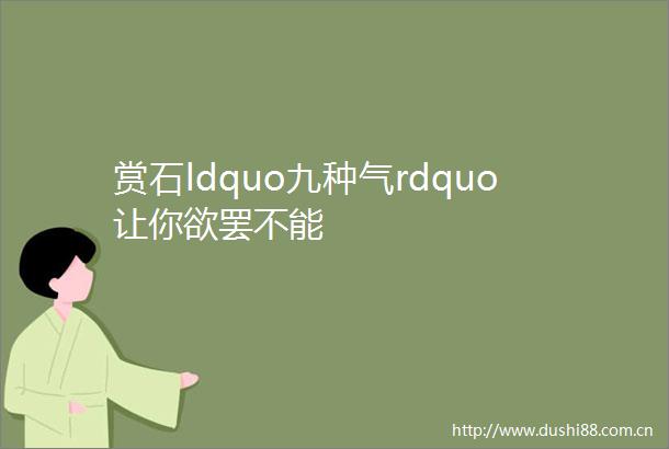 赏石ldquo九种气rdquo让你欲罢不能