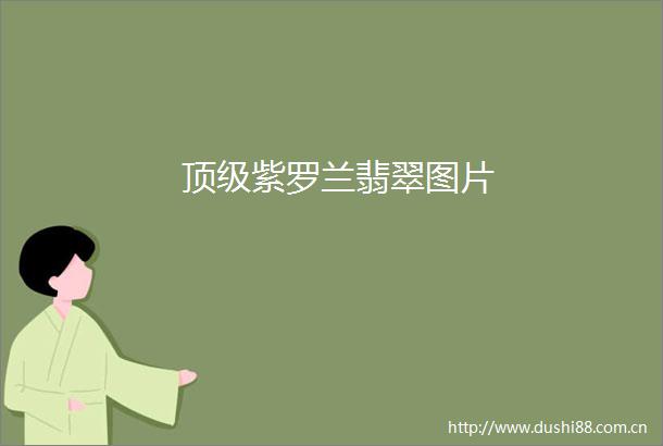顶级紫罗兰翡翠图片