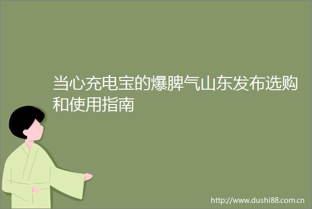 当心充电宝的爆脾气山东发布选购和使用指南