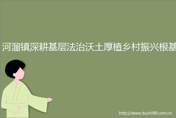河溜镇深耕基层法治沃土厚植乡村振兴根基