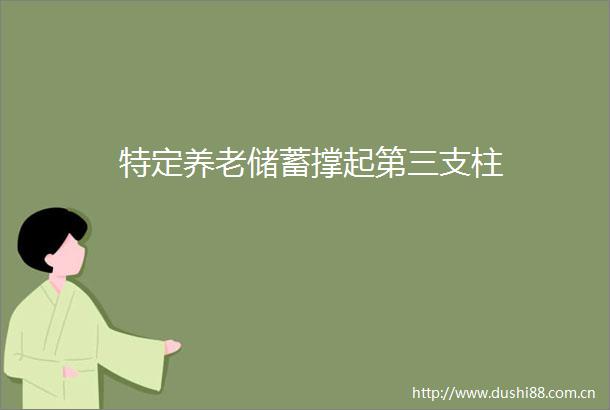 特定养老储蓄撑起第三支柱