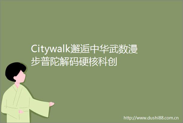 Citywalk邂逅中华武数漫步普陀解码硬核科创