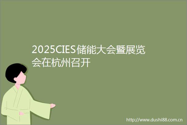 2025CIES储能大会暨展览会在杭州召开