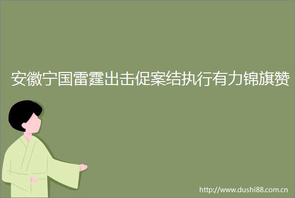 安徽宁国雷霆出击促案结执行有力锦旗赞