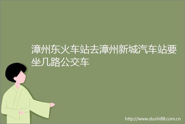 漳州东火车站去漳州新城汽车站要坐几路公交车