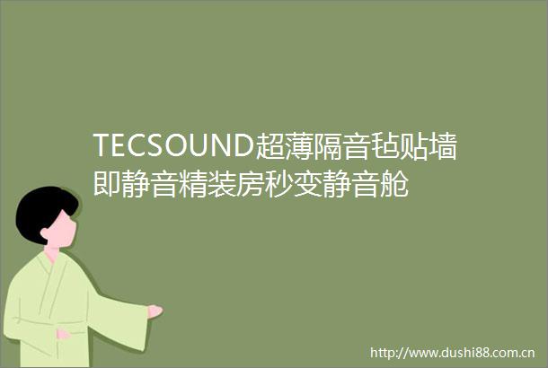 TECSOUND超薄隔音毡贴墙即静音精装房秒变静音舱