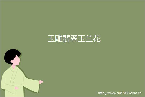 玉雕翡翠玉兰花