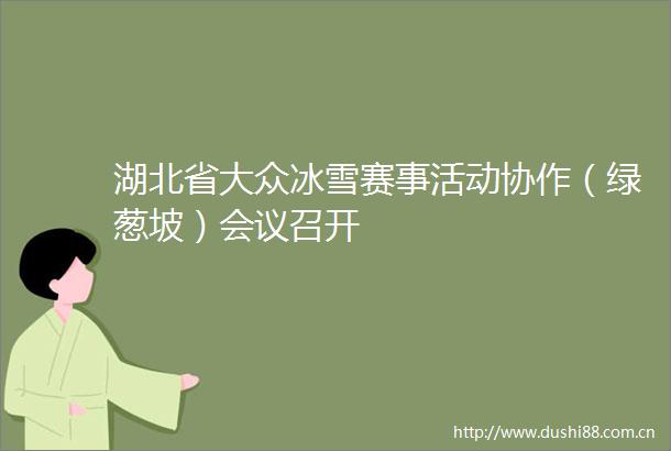 湖北省大众冰雪赛事活动协作（绿葱坡）会议召开