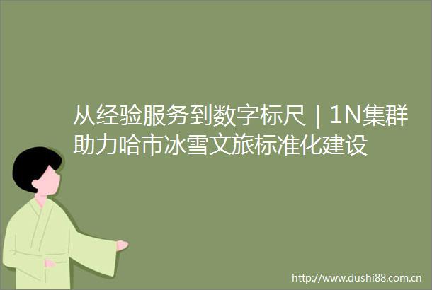 从经验服务到数字标尺｜1N集群助力哈市冰雪文旅标准化建设