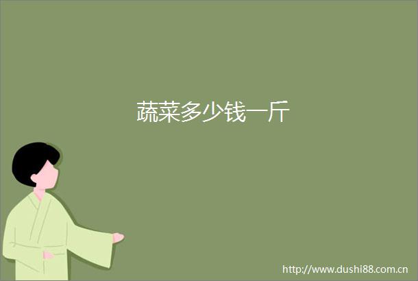 蔬菜多少钱一斤