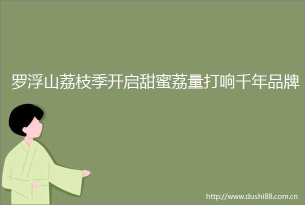 罗浮山荔枝季开启甜蜜荔量打响千年品牌