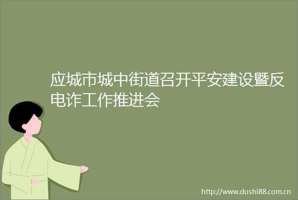 应城市城中街道召开平安建设暨反电诈工作推进会