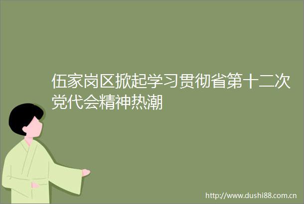伍家岗区掀起学习贯彻省第十二次党代会精神热潮