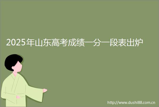 2025年山东高考成绩一分一段表出炉