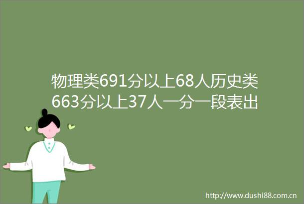 物理类691分以上68人历史类663分以上37人一分一段表出炉多少分上985211川内大学录取数据汇总