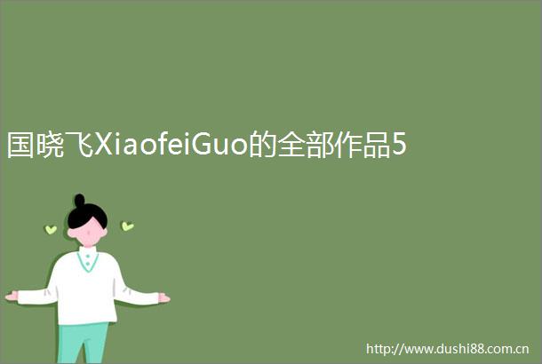 国晓飞XiaofeiGuo的全部作品5