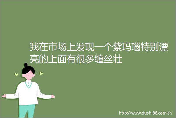 我在市场上发现一个紫玛瑙特别漂亮的上面有很多缠丝壮