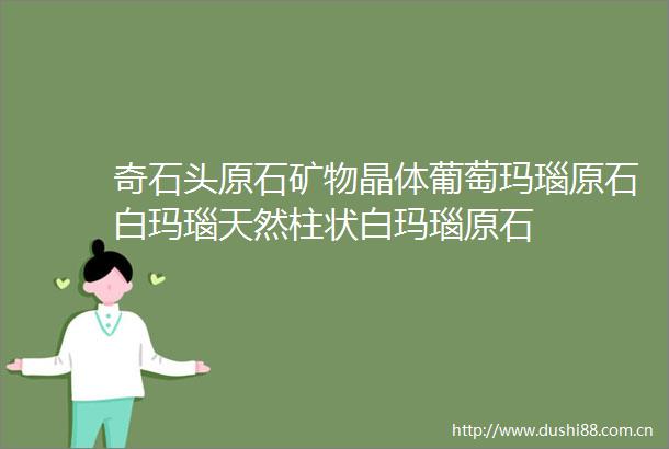 奇石头原石矿物晶体葡萄玛瑙原石白玛瑙天然柱状白玛瑙原石
