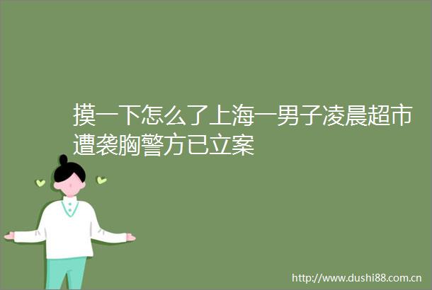 摸一下怎么了上海一男子凌晨超市遭袭胸警方已