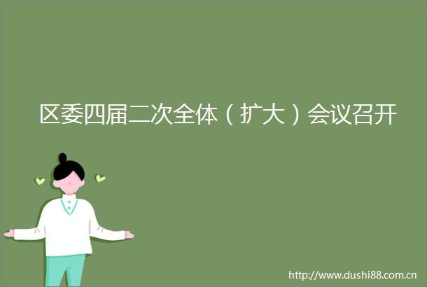 区委四届二次全体（扩大）会议召开
