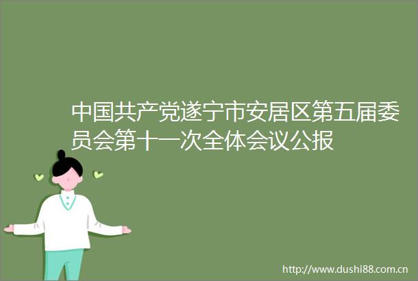 遂宁市安居区第五届委员会第十一次全体会议公报