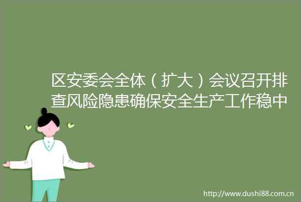 区安委会全体（扩大）会议召开排查风险隐患确保安全生产工作稳中向好