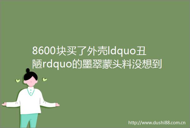 8600块买了外壳ldquo丑陋rdquo的墨翠蒙头料没想到的竟取出11个翡翠牌子货主瞬间秒赚68万