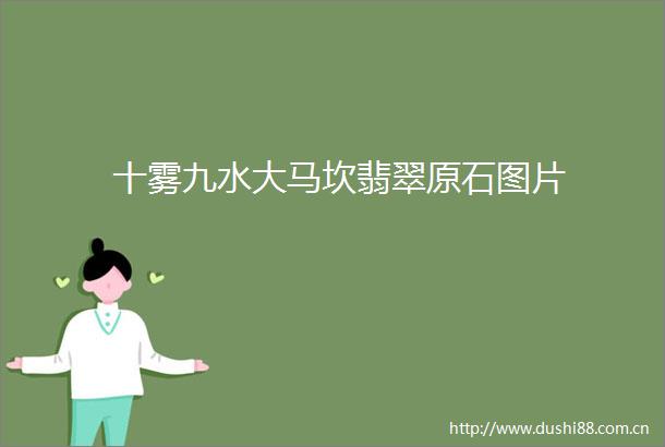 十雾九水大马坎翡翠原石图片