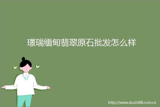 璟瑞缅甸翡翠原石批发怎么样