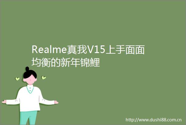 Realme真我V15上手面面均衡的新年锦鲤