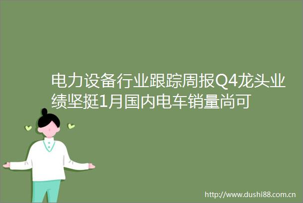 电力设备行业跟踪周报Q4龙头业绩坚挺1月国内电车销量尚可