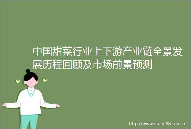 甜菜行业上下游产业链全景发展历程回顾及市场前景预测