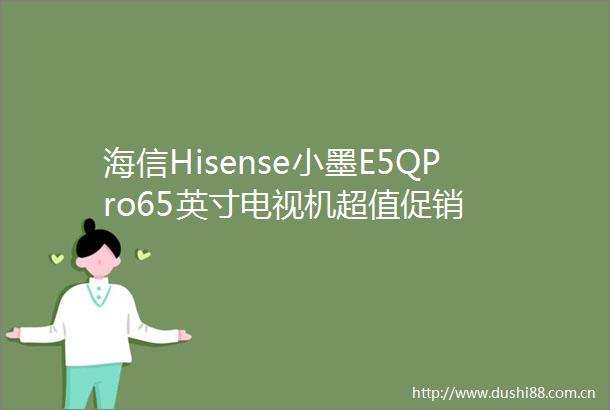 海信Hisense小墨E5QPro65英寸电视机超值促销