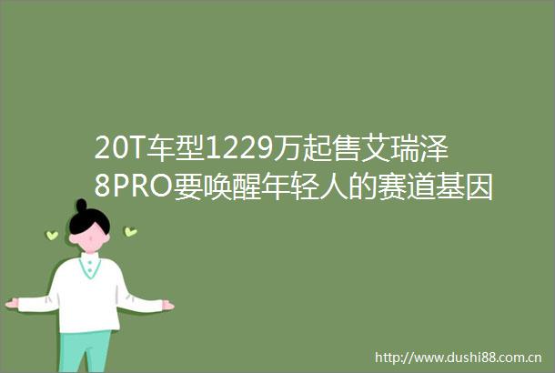 20T车型1229万起售艾瑞泽8PRO要唤醒年轻人的赛道基因