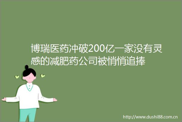 博瑞医药冲破200亿一家没有灵感的减肥药公司被悄悄追捧