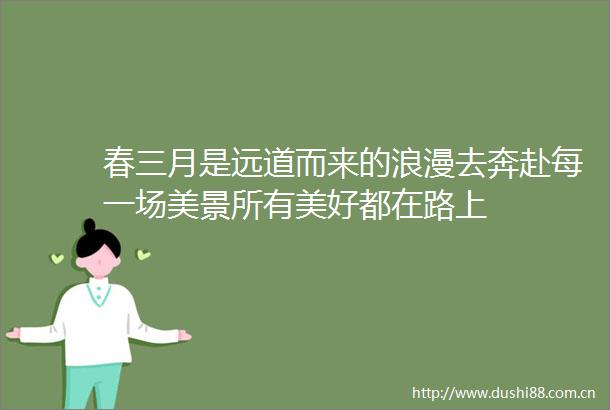 春三月是远道而来的浪漫去奔赴每一场美景所有美好都在路上