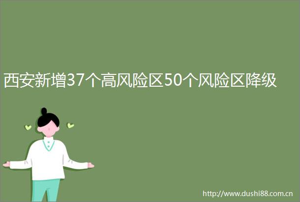 西安新增37个高风险区50个风险区降级