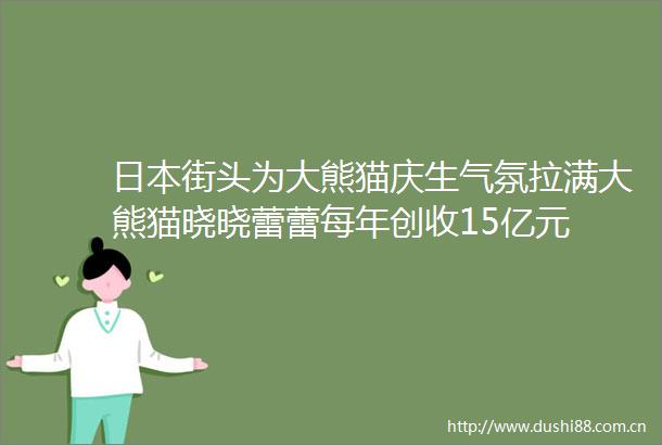 街头为大熊猫庆生气氛拉满大熊猫晓晓蕾蕾每年创收15亿元