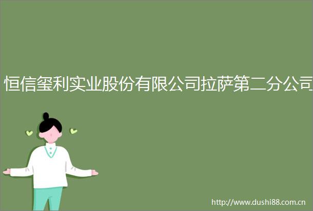 恒信玺利实业股份有限公司拉萨第二分公司