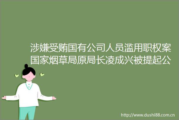 国有公司人员滥用职权案烟草局原局长凌成兴被提起公诉