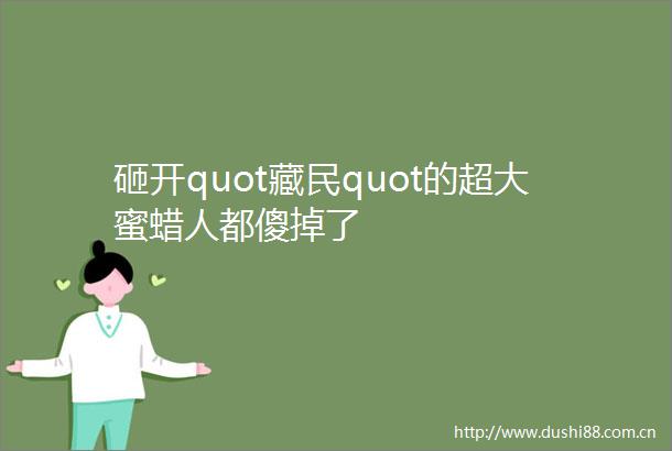 砸开quot藏民quot的超大蜜蜡人都傻掉了