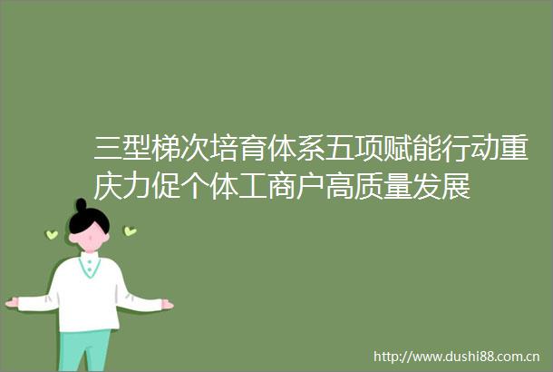 三型梯次培育体系五项赋能行动重庆力促个体工商户高质量发展