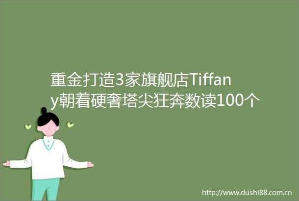 重金打造3家旗舰店Tiffany朝着硬奢塔尖狂奔数读100个品牌