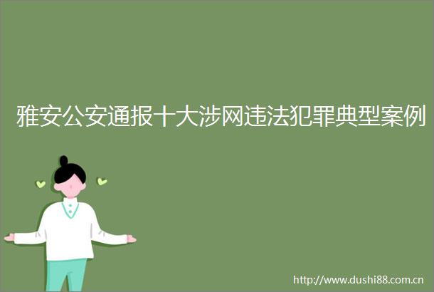 雅安通报十大涉网典型案例
