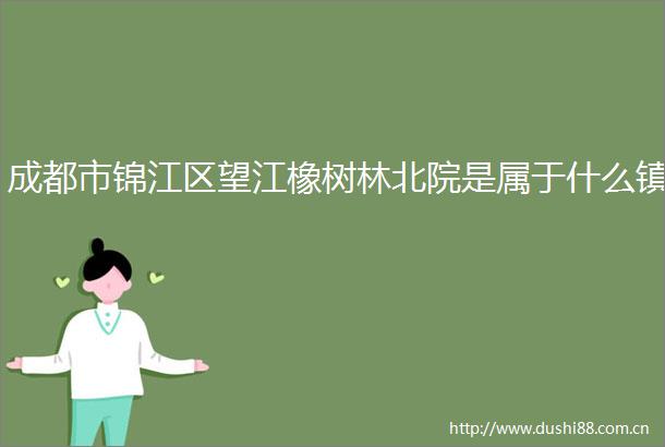 成都市锦江区望江橡树林北院是属于什么镇